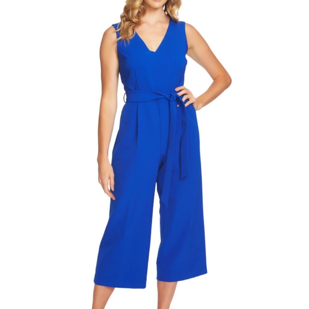 Vince Camuto Sleeveless Tie Waist Jumpsuit